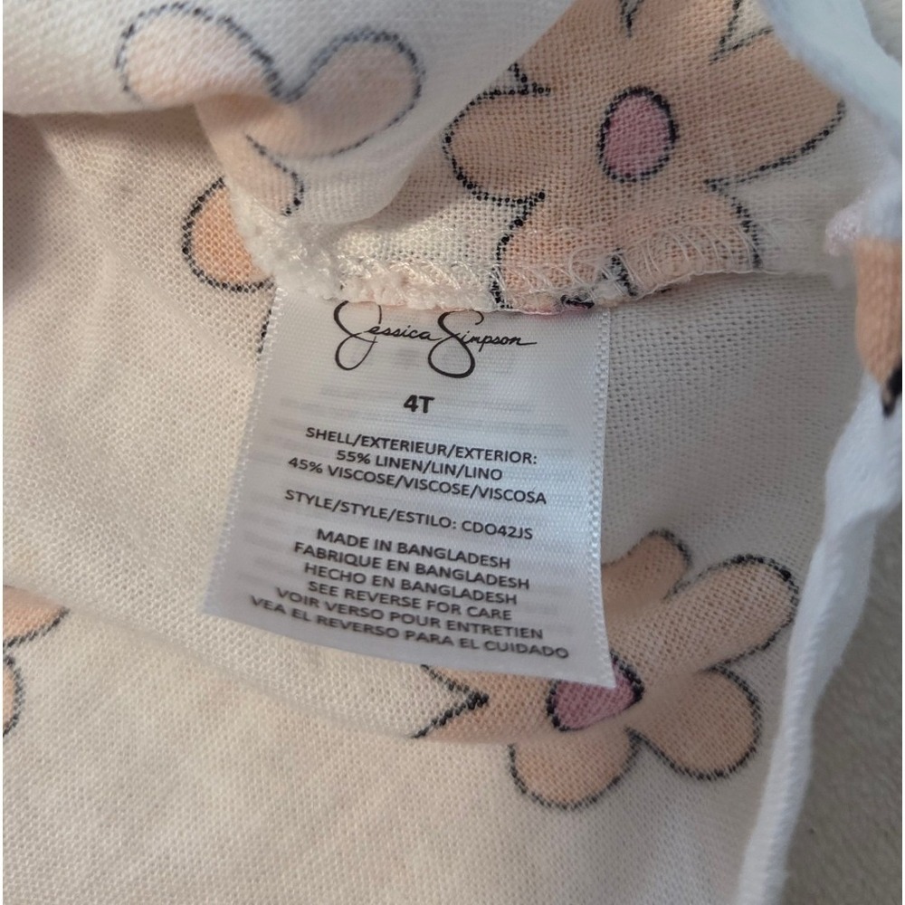 4T Spring‎ Floral Linen Blend Two Piece Top & Shorts Set - Picture 5 of 8